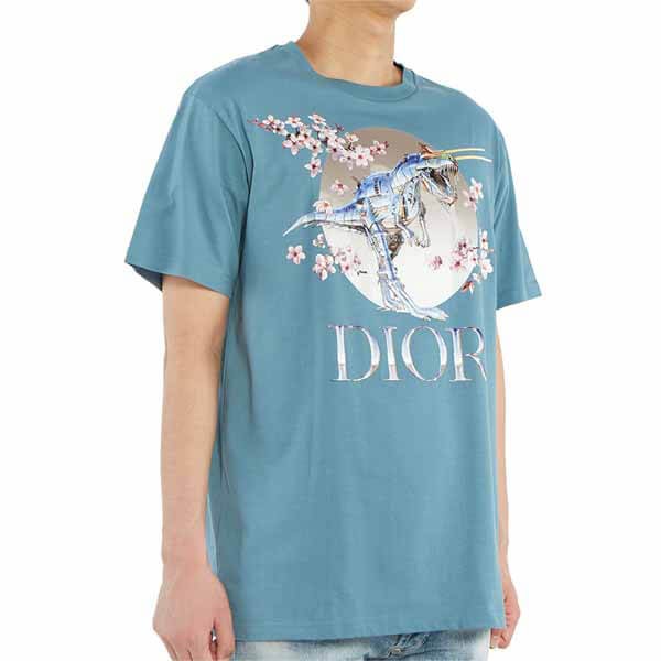 入手困難品!ディオール x Sorayama ロゴプリント Tシャツスーパーコピー☆2色