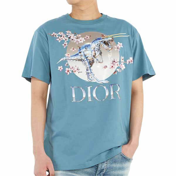 入手困難品!ディオール x Sorayama ロゴプリント Tシャツスーパーコピー☆2色