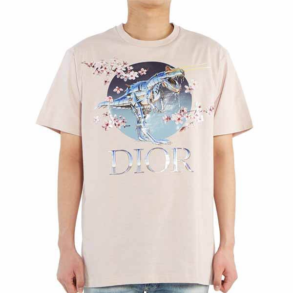 入手困難品!ディオール x Sorayama ロゴプリント Tシャツスーパーコピー☆2色