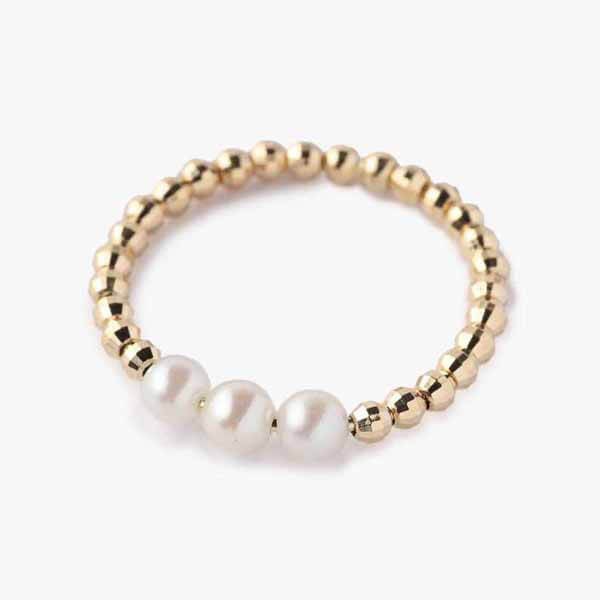 【送料無料】ロンハーマン 14kt YG カットビーズリング 偽物 9911704458