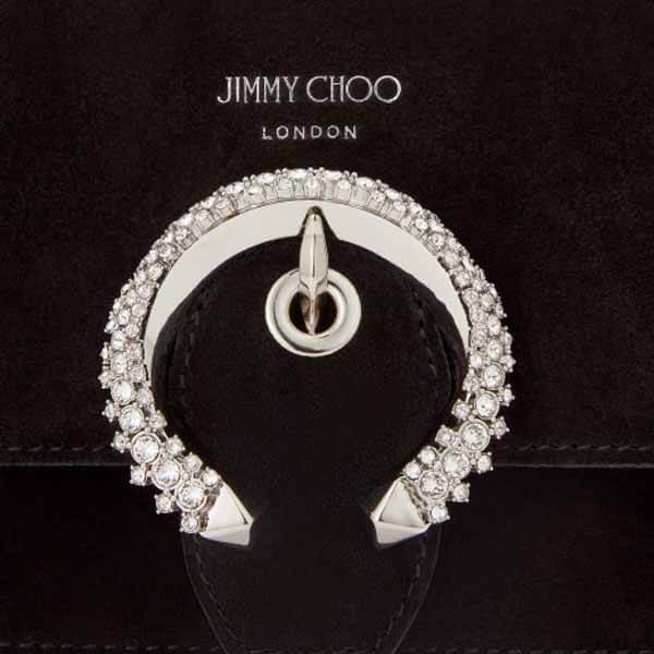 ジミーチュウ PARIS クリスタルバックル スエードバッグコピー 2色