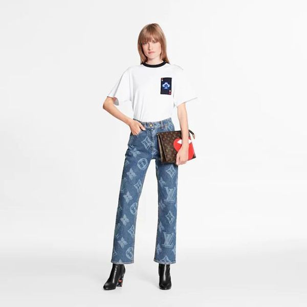 ルイヴィトン Tシャツ スーパーコピー レディース 2色 1A8M7B