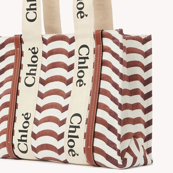 【新作】クロエ WOODY 偽物 ミディアム トートバッグ CHC21WS383F6327S