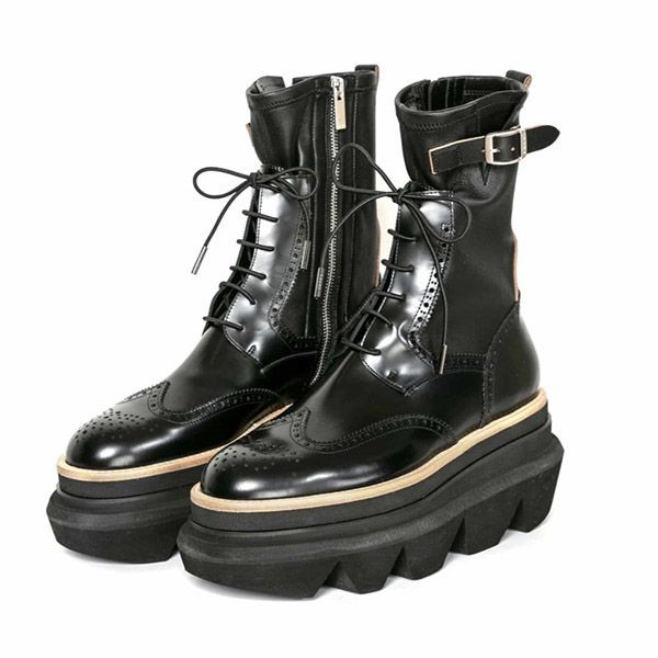 クール&スタイリッシュ★sacai 偽物★Wingtip Engineer Sock Boots