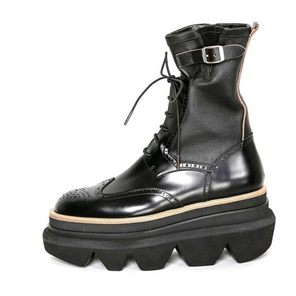クール&スタイリッシュ★sacai 偽物★Wingtip Engineer Sock Boots