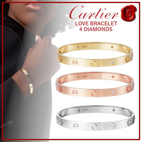 カルティエ ブレスレット スーパーコピー LOVEブレスレット 3色 B6036017ローズゴールド+diamond