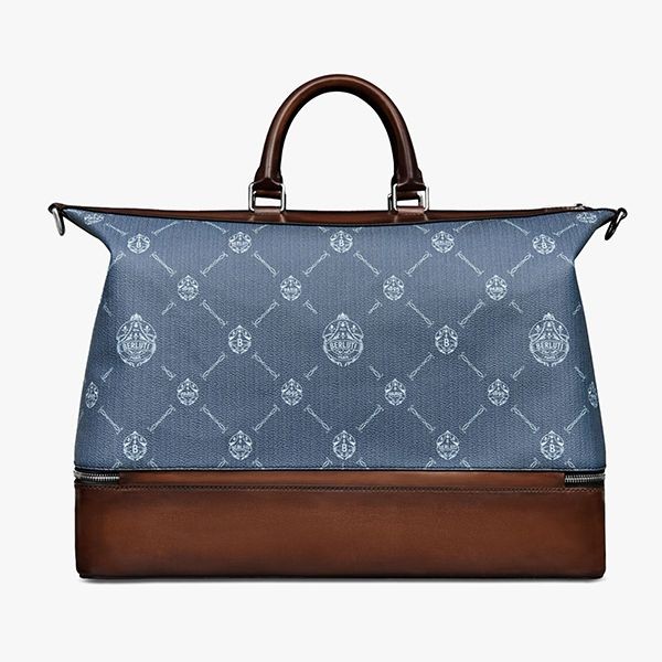 ベルルッティ 偽物◆ヴィアッジョ キャンバス&レザー トラベル バッグ VIAGGIO-T9