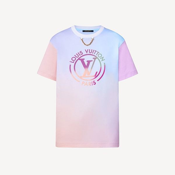 【新作】ルイヴィトン グラディエントLVサークルTシャツ パロディ 1AA0EA