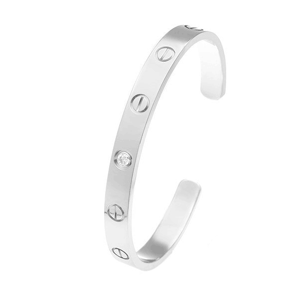 カルティエ ブレスレット スーパーコピー LOVEブレスレット ホワイトゴールド+ダイアモンド