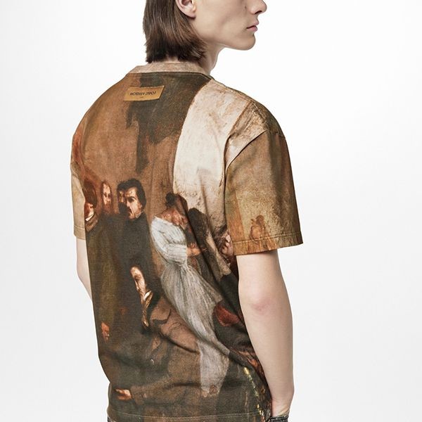 おすすめルイヴィトン Tシャツ 偽物 プリントCOURBET 1AAGOL