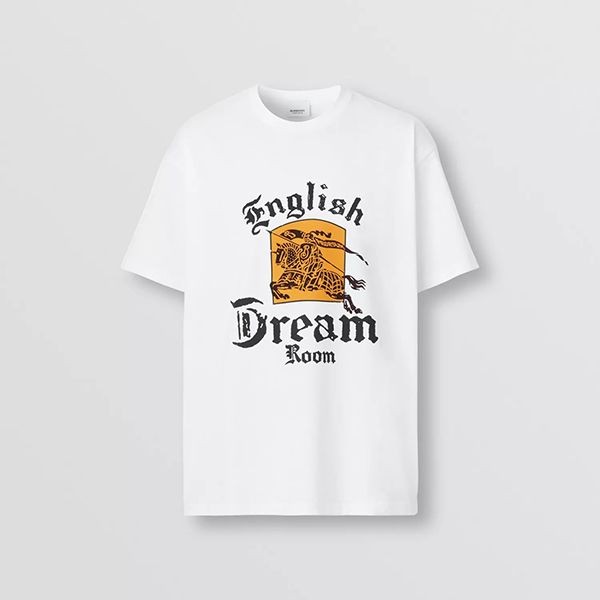 バーバリー スローガン入りオーバーサイズコットンTシャツ コピー 80609371