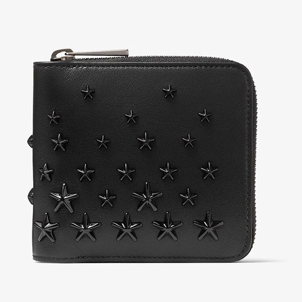ジミー チュウ スーパー コピー 財布 スタースタッズ スムースカーフレザー ウォレット LAWRENCEAOR