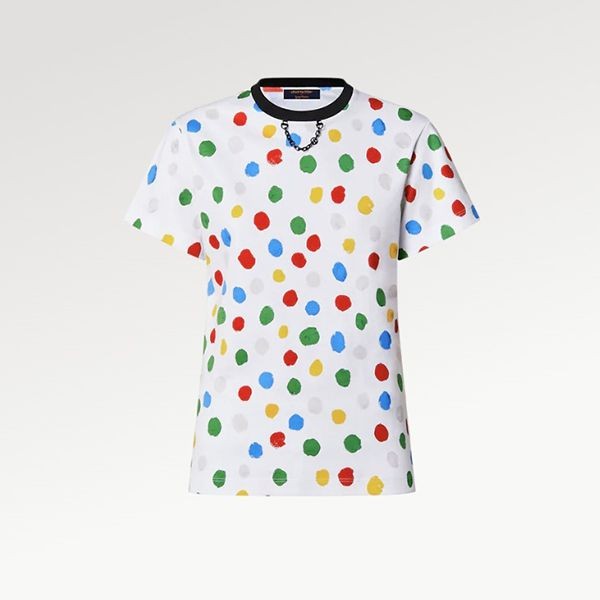 完売前に新作を先取りLV × YK ペインティッド ドット ルイヴィトン Tシャツ 偽物 草間彌生 1AB90E