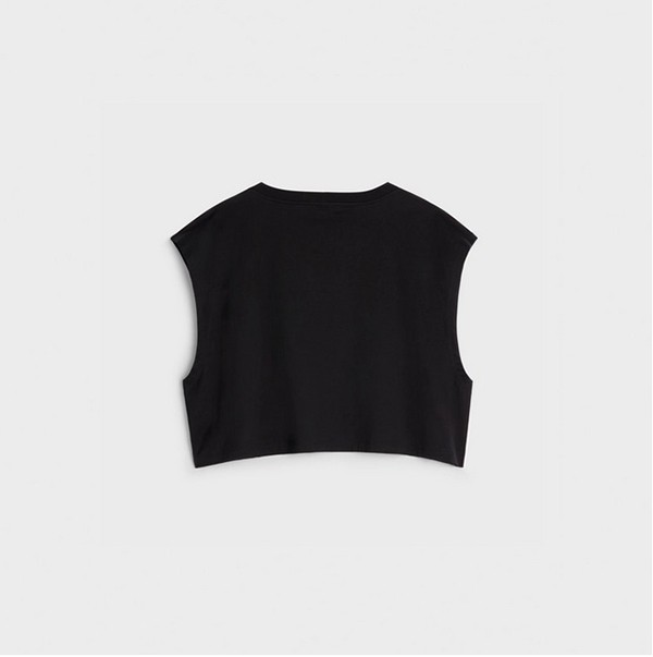 新作登場☆【セリーヌ 偽物】トリオンフロゴ入り コットンジャージー Tシャツ