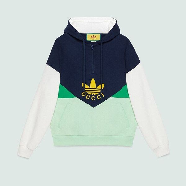 完売必至！アディダス グッチ コピー フード付き スウェット ロゴ パーカー 724666XJE203846