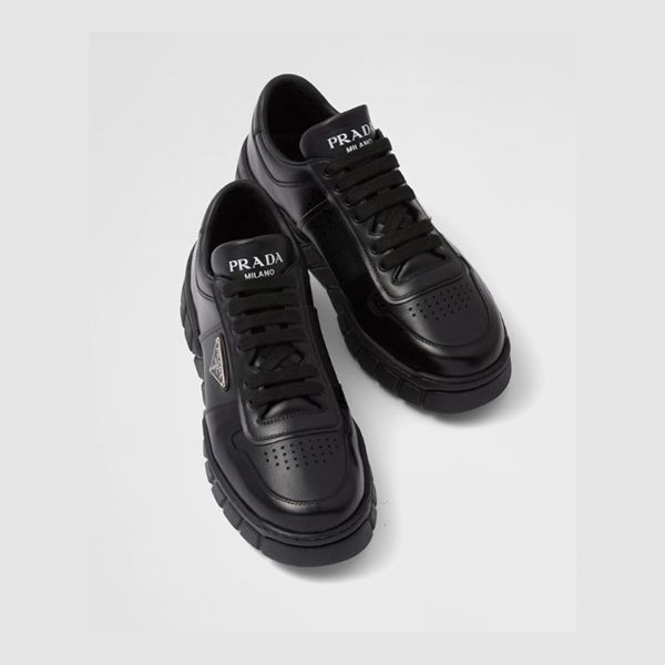 口コミで高評価！プラダ メンズレザースニーカー コピー Leather sneakers送料込