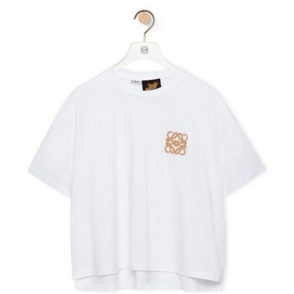 注目度抜群!ロエベ アナグラム クラフト Tシャツ コットン S616Y22J12