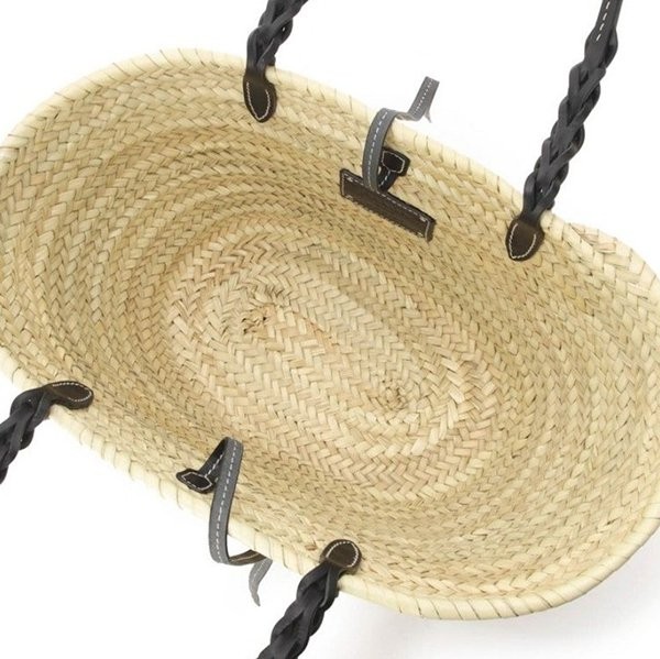 注目度抜群！プラダ かごバッグ 偽物WOVEN PALM X LEATHER トートバッグ★2色