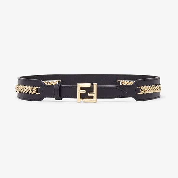 フェンディ 偽物 チェーンディテール付き FF レザーベルト 2色 8C0700AP9TF1C6J