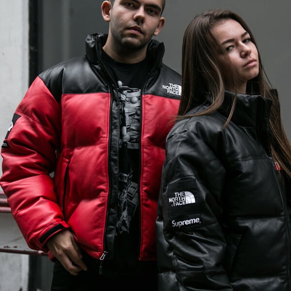 シュプリーム north face 偽物 シュプリーム ノースフェイス ダウン ヌプシ 偽物 レザーダウンジャケット 3色
