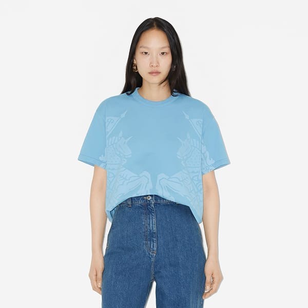 超入手困難バーバリー EKDプリント コットン オーバーサイズTシャツ 偽物 4色 80735621​