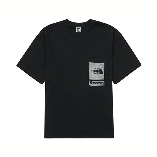 シュプリーム×ノースフェイス コラボ Printed Pocket Tee Tシャツ偽物nf09213