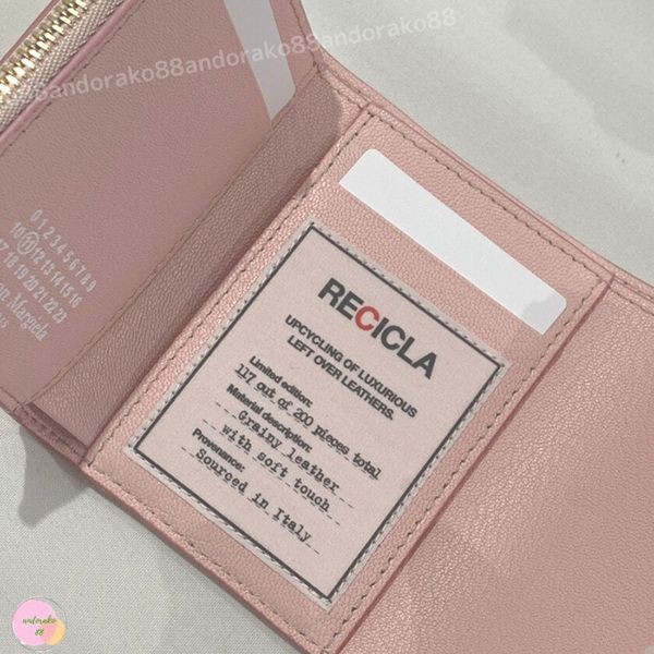 お早めに★メゾンマルジェラ★"RECICLA" 三つ折り財布 コピー4ステッチSA3UI0010