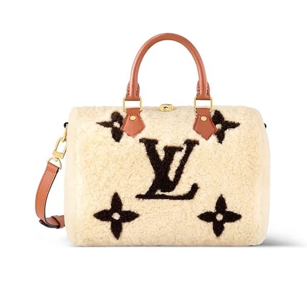 ルイヴィトン LV SKI スピーディ 25 偽物 バンドリエール  もこもこ バッグ M23468