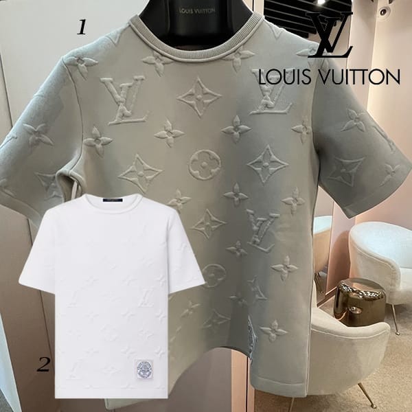 ルイヴィトン 3D モノグラム Tシャツ 偽物 2色 1AC0VD