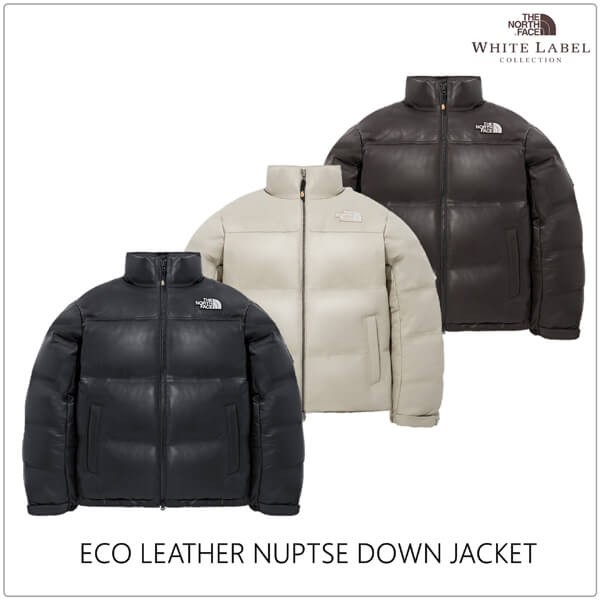 ノースフェイス ECO LEATHER NUPTSE 偽物 ダウンジャケット 送料・関税込