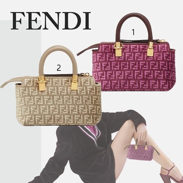 先取り！フェンディ BY THE WAY ミニ ボストンバッグ FFモチーフ 偽物 2色 8BS067AR1BF1MJU