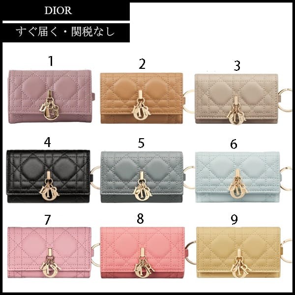 おすすめディオール MISS DIOR キーケース 偽物 ラムスキン プレゼントに 9色 S0983ONMJ_M900