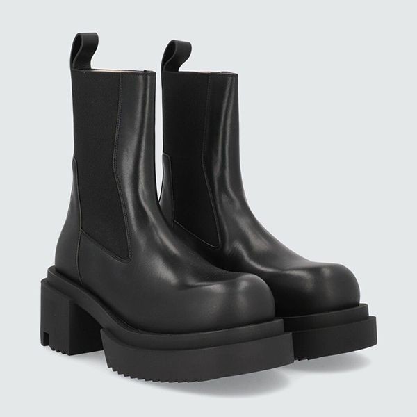 おすすめ≪リックオウエンス≫ Beatle Bogun アンクルブーツ 偽物11157