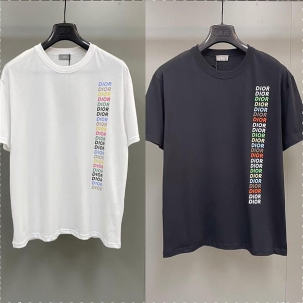 ディオール スーパーコピー ロゴ入り クルーネック Tシャツ 2色 413J696A0817_C085