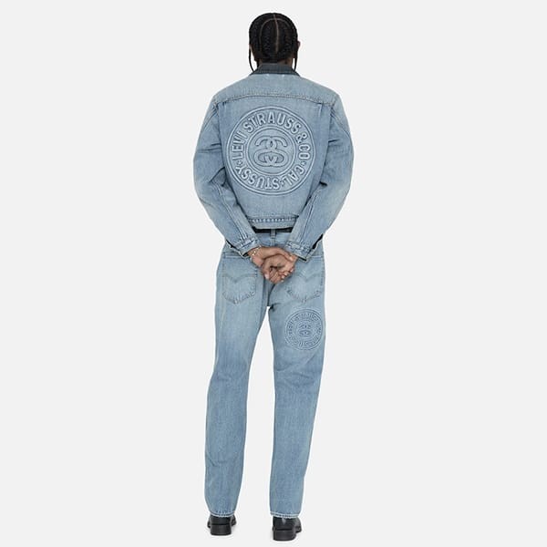 STUSSY コピー x levis 偽物 エンボストラッカージャケット 025554