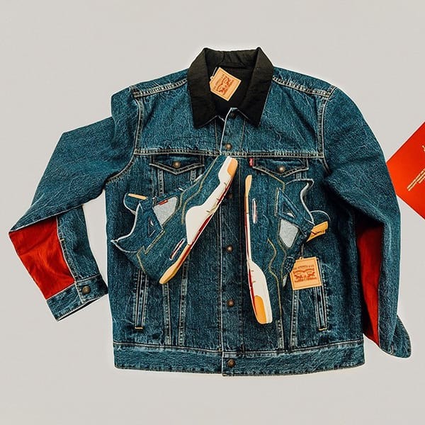 levis 偽物 × NIKE コピー エアジョーダン 4 リーバイス コラボジャケット nike002