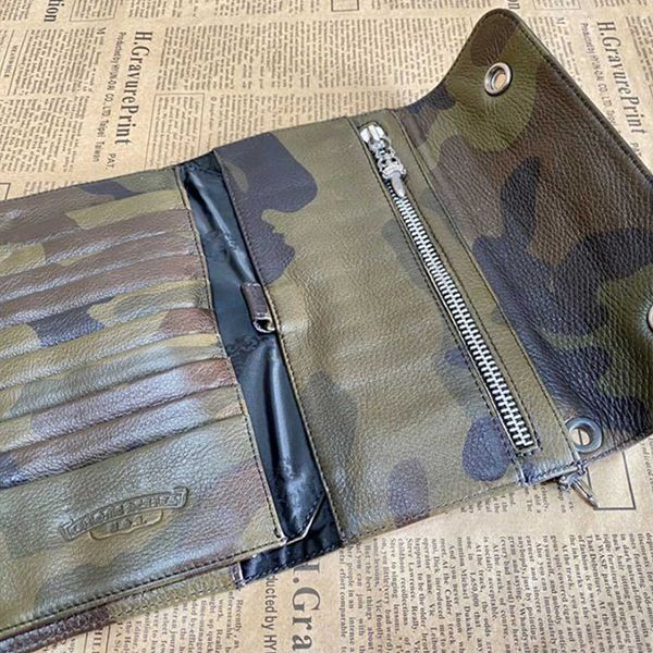 即日配送クロムハーツ 財布 ウェーブ ウォレット 偽物クロスボタン タンクカモ 迷彩030840