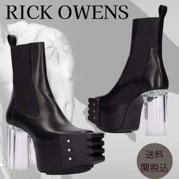 RICK OWENS♦エドフ ミニマル グリル キスブーツ 偽物 RP02C1843LWNGR0 90
