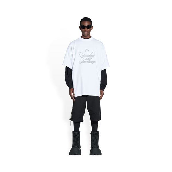バレンシアガ アディダス tシャツ 偽物 激安 コラボ トレフォイル 723976TNVN