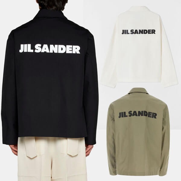ジルサンダー ロゴ コットン シャツ ジャケット スーパーコピー J23BN0003