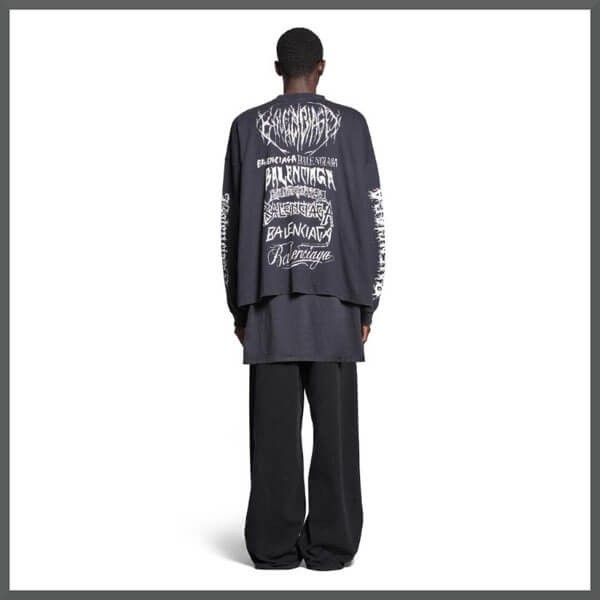 新作 バレンシアガ ロンtシャツ 偽物 DIY メタル オーバーサイズ 699191TPVO