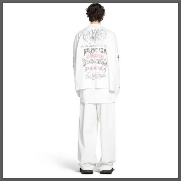 新作 バレンシアガ ロンtシャツ 偽物 DIY メタル オーバーサイズ 699191TPVO