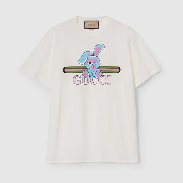 グッチ プリント コットンジャージー Tシャツ 激安 776596 XJGHQ 9095