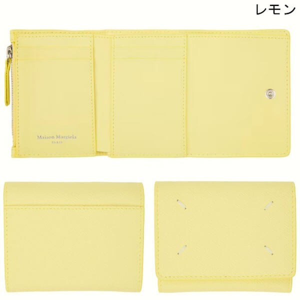 大人気 メゾン マルジェラ ホワイトステッチ 三つ折り財布 SA3UI0017P4745