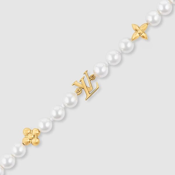 ルイヴィトン ブレスレット レジンパール ゴールド コピー LV M1129A