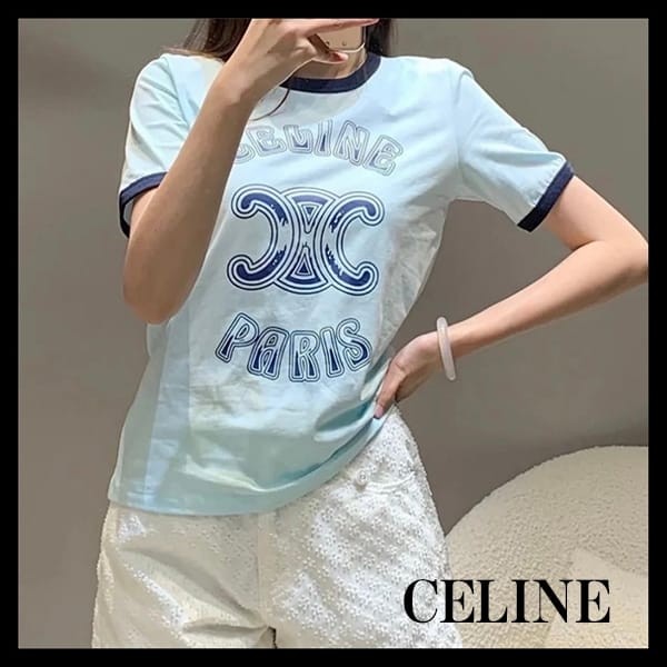 セリーヌ PARIS 70’S Tシャツ 偽物 コットンジャージー 2X97IA258.07YY