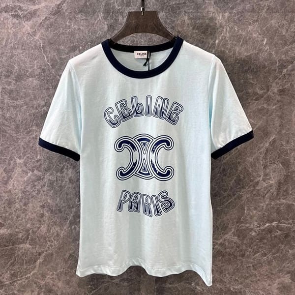セリーヌ PARIS 70’S Tシャツ 偽物 コットンジャージー 2X97IA258.07YY