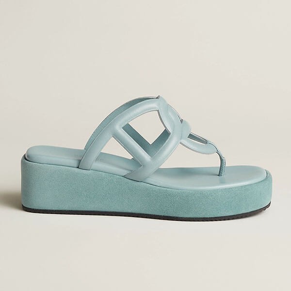 お洒落も履きやすさも両立◎エルメス ウエッジ トング サンダル Gipsy 厚底 H231082Z