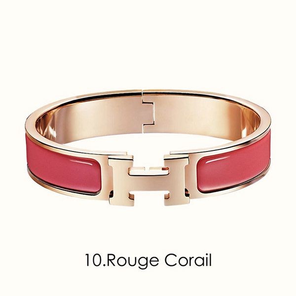 【エルメス クリックh 偽物】clic h bracelet ローズゴールドブレスレット h08274