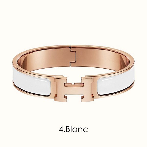 【エルメス クリックh 偽物】clic h bracelet ローズゴールドブレスレット h08274